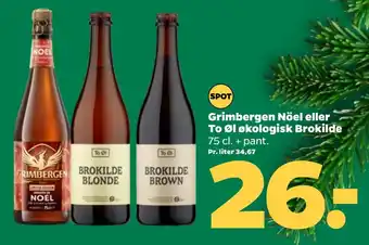 Netto Grimbergen nöel eller to øl økologisk brokilde tilbud