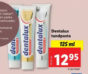 Lidl Dentalux tandpasta tilbud