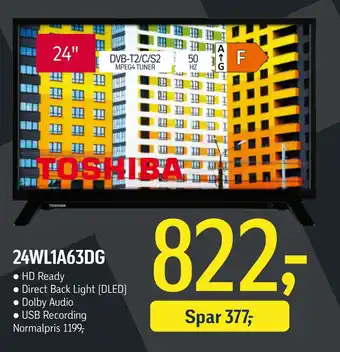 Føtex Toshiba 24wl1a63dg tilbud