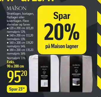 Føtex Spar 20% på maison lagner tilbud