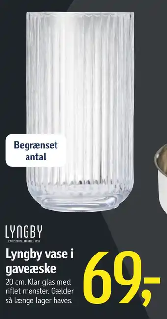 Føtex Lyngby vase i gaveæske tilbud
