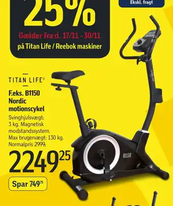 Føtex B1150 nordic motionscykel tilbud