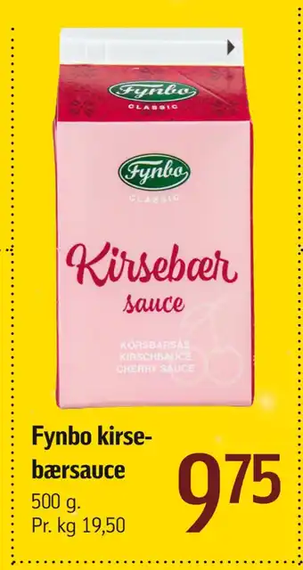 Føtex Fynbo kirsebærsauce tilbud