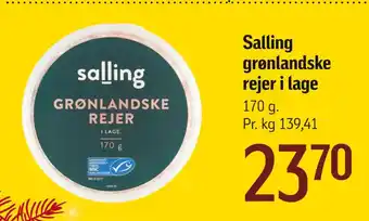 Føtex Salling grønlandske rejer i lage tilbud