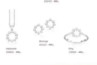 Scrouples Jewellery Sølv - halskæde, øreringe og ring tilbud