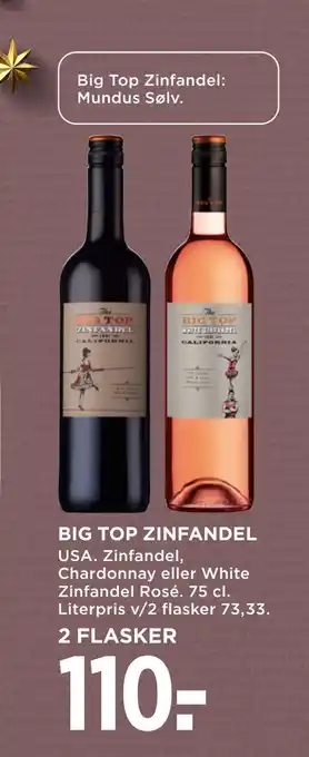 MENY Big top zinfandel tilbud