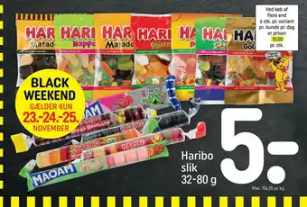 REMA 1000 Haribo slik 32-80 g tilbud