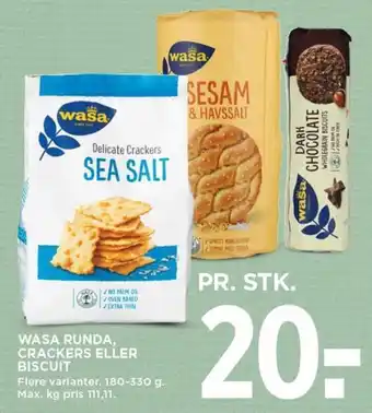 MENY WASA RUNDA, CRACKERS ELLER BISCUIT tilbud