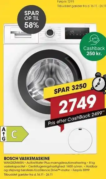 Punkt1 Bosch vaskemaskine tilbud