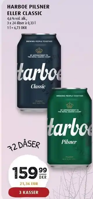 Scandinavian Park Harboe pilsner eller classic tilbud