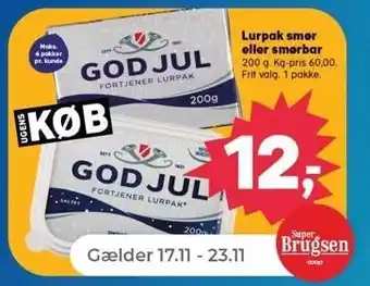 Netto Lurpak smør eller smørbar, 200 g tilbud