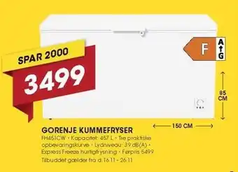 Punkt1 Gorenje kummefryser tilbud