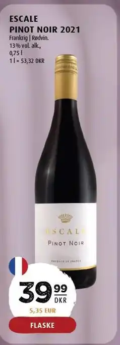Scandinavian Park Escale pinot noir 2021 tilbud