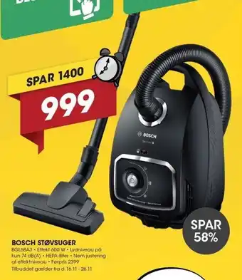 Punkt1 Bosch støvsuger tilbud