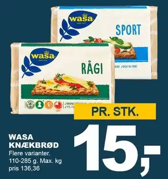 Let-Køb Wasa knækbrød tilbud
