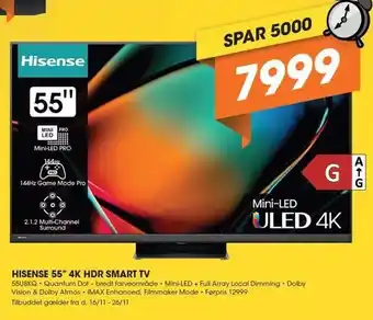 Expert Hisense 55 4k hdr smart tv tilbud