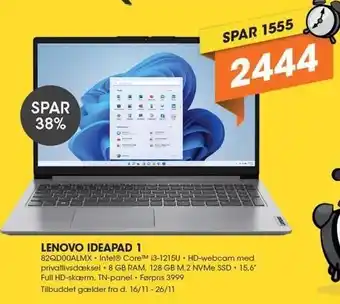 Expert Lenovo ideapad 1 tilbud