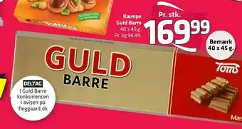 Fleggaard Kæmpe Guld Barre tilbud