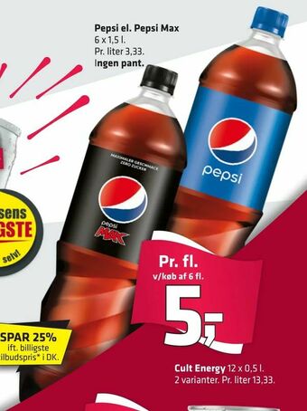 Fleggaard Pepsi el. Pepsi Max tilbud