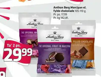 Fleggaard Anthon Berg Marcipan el. fylde chokolade tilbud