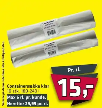 Containersække klar