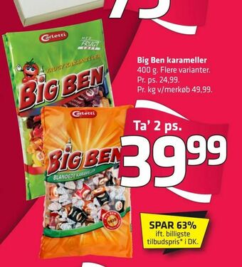 Fleggaard Big Ben karameller tilbud