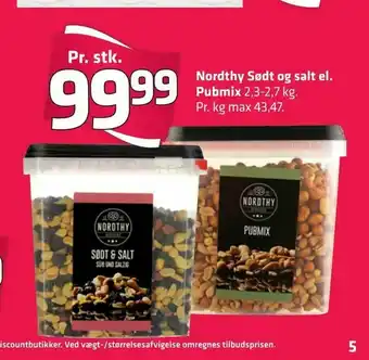 Fleggaard Nordthy Sødt og salt el. Pubmix tilbud