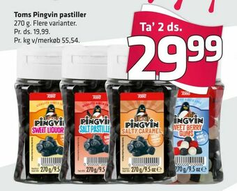 Fleggaard Toms Pingvin pastiller tilbud