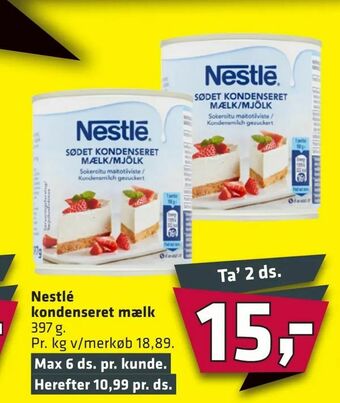Fleggaard Nestlé kondenseret mælk tilbud