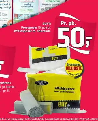 Fleggaard BUYit Fryseposer 10-pak el affaldsposer m. snøreluk tilbud