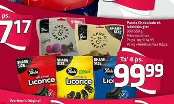 Fleggaard Panda Chokolade el. lakridskugler tilbud