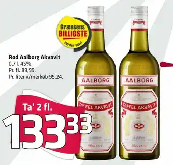 Fleggaard Rød Aalborg Akvavit tilbud