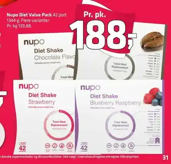 Fleggaard Nupo Diet Value Pack tilbud