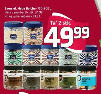 Fleggaard Evers el. Hede Bolcher tilbud