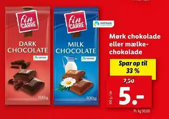 Mørk chokolade eller mælkechokolade