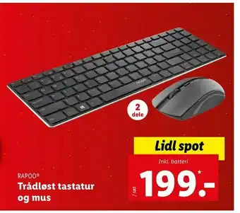 Trådløst tastatur og mus