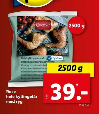 Let-Køb Rose hele kyllingelår med ryg tilbud