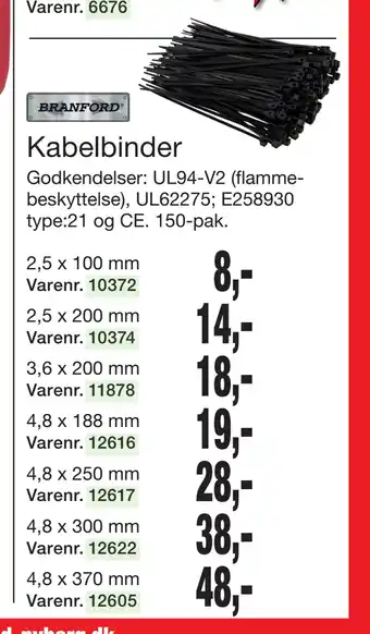 Harald Nyborg Kabelbinder tilbud