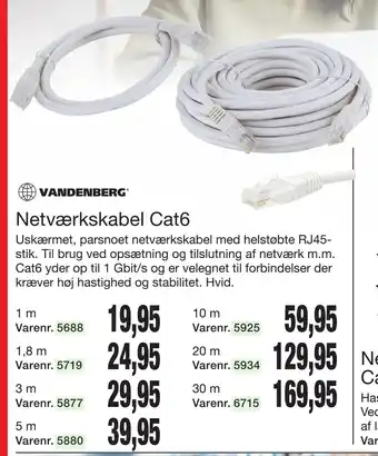 Harald Nyborg Netværkskabel cat6 tilbud