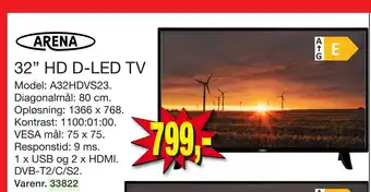 Harald Nyborg 32 hd d-led tv tilbud