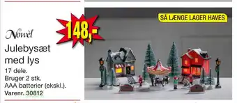 Julebysæt med lys