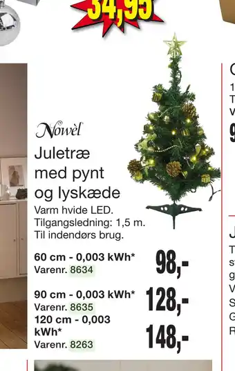 Harald Nyborg Juletræ med pynt og lyskæde tilbud