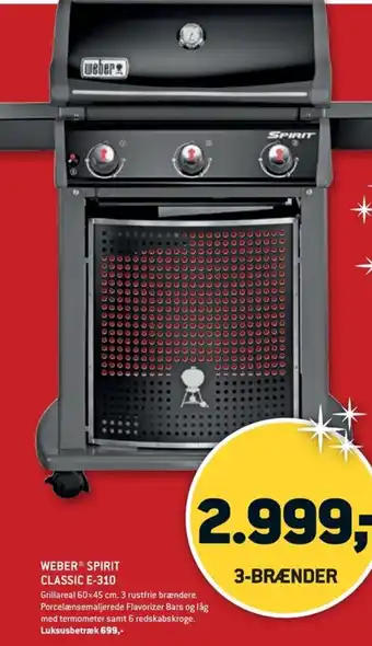 XL-BYG WEBER SPIRIT CLASSIC E-310 tilbud