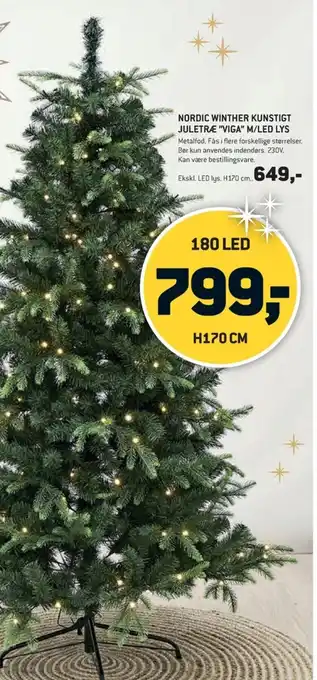 XL-BYG NORDIC WINTHER KUNSTIGT JULETRÆ "VIGA" M/LED LYS tilbud