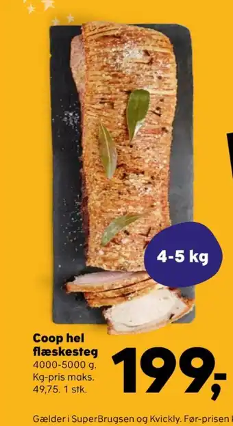 Kvickly Coop flæskesteg tilbud