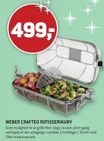 XL-BYG WEBER CRAFTED ROTISSERIKURV tilbud