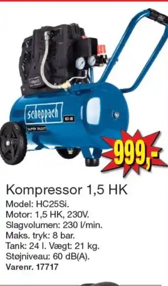 Harald Nyborg Scheppach kompressor tilbud