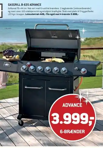 XL-BYG GASGRILL B-635 ADVANCE tilbud