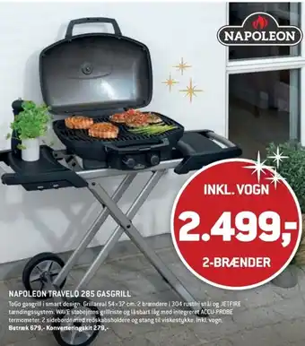 XL-BYG NAPOLEON TRAVELO 285 GASGRILL tilbud