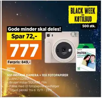 Power Instax kamera tilbud